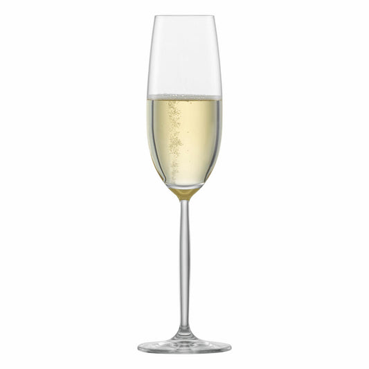 Schott Zwiesel Muse champagne flute set of 4 with effervescence point, crystal glass, transparent, 219 ml, 123673