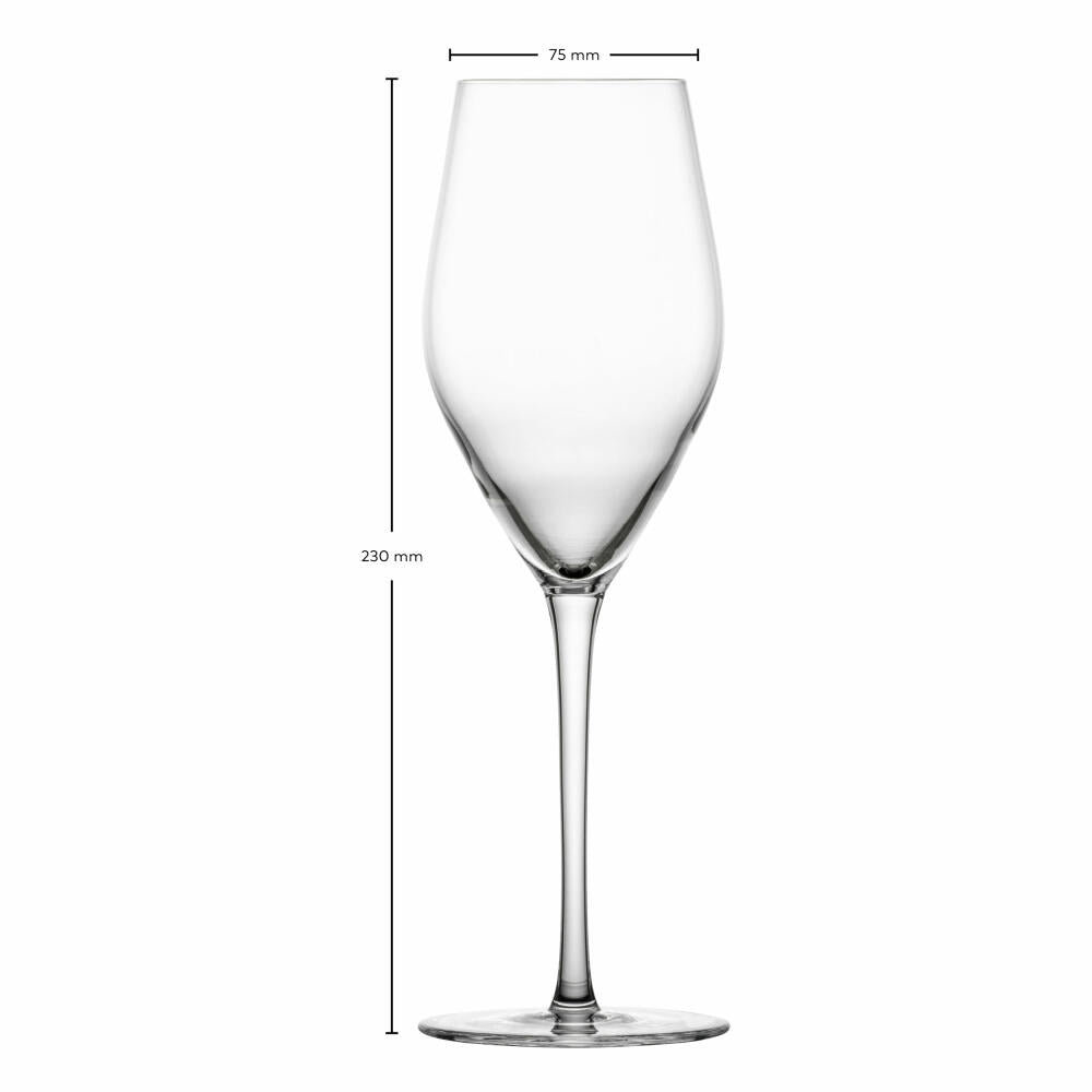 Schott Zwiesel Sektglas Bar Special 4er Set mit Moussierpunkt, Kristallglas, Transparent, 302 ml, 123625