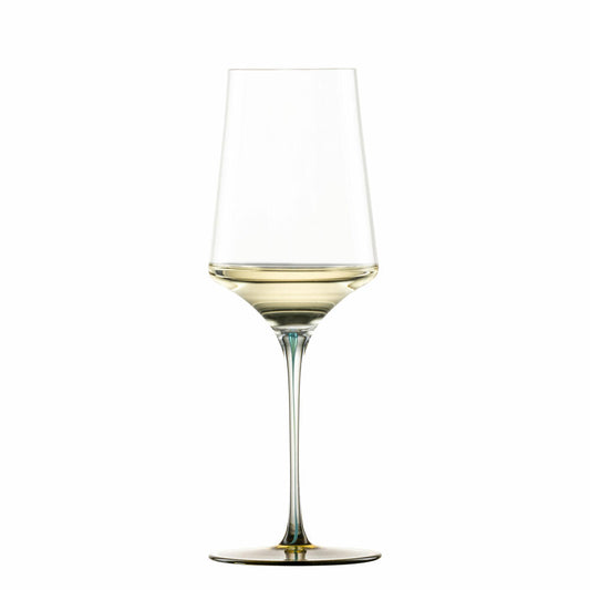 Zwiesel Glas Handmade Weißweinglas Ink, Kristallglas, Ockergrün, 407 ml, 123421