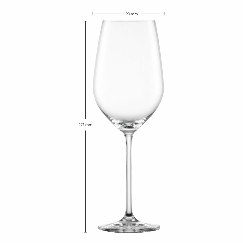 Schott Zwiesel Bordeaux Cup Fortissimo Set of 4, Crystal Glass, Transparent, 650 ml, 123682