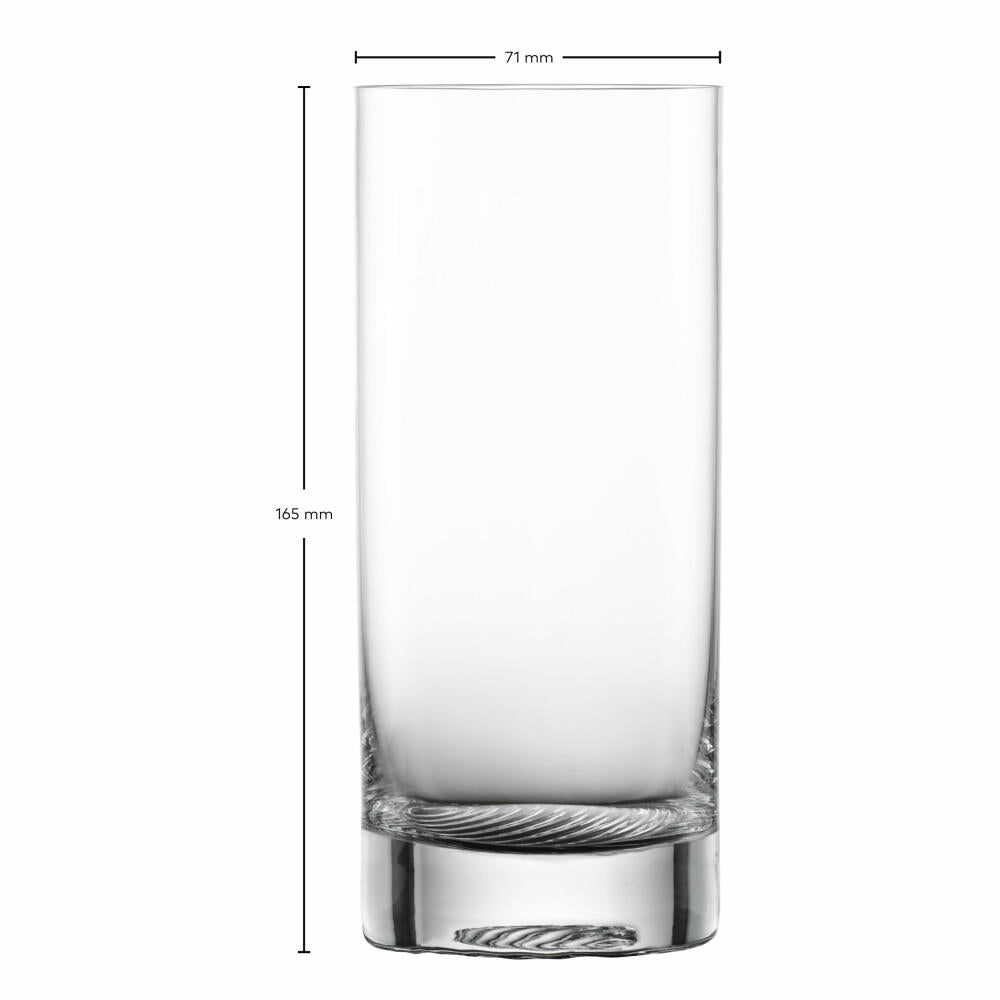 Zwiesel Glass Long Drink Glass Echo Set of 4, Crystal Glass, Transparent, 480 ml, 123378