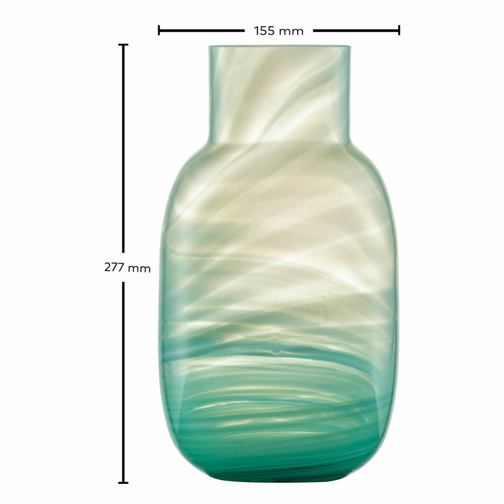 Zwiesel Glas Handmade Vase Green Waters L, crystal glass, green, 123432