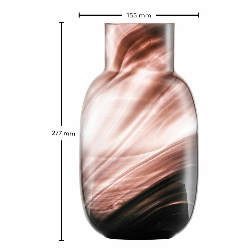 Zwiesel Glas Handmade Vase Dark Waters L, crystal glass, brown, 123431