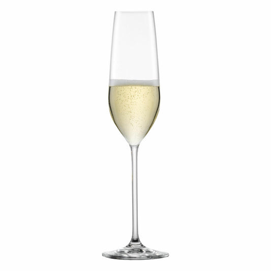 Schott Zwiesel champagne glass Fortissimo set of 4 with effervescence point, crystal glass, transparent, 240 ml, 123686