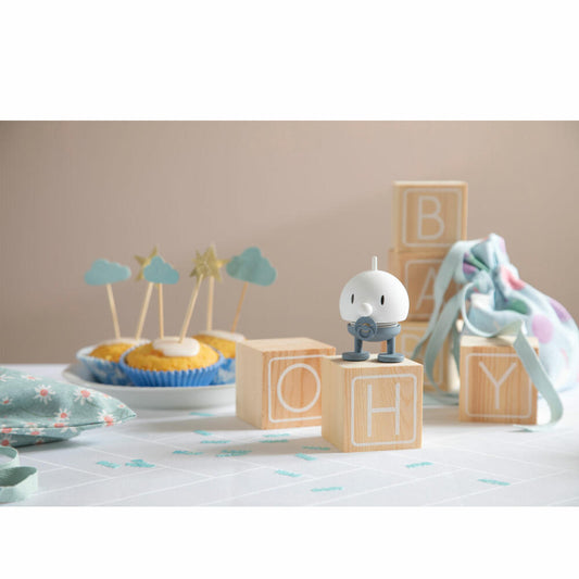 Hoptimist decorative figure Baby Bumble S, wobbly figure, ABS plastic, blue, 7.6 cm, 32246