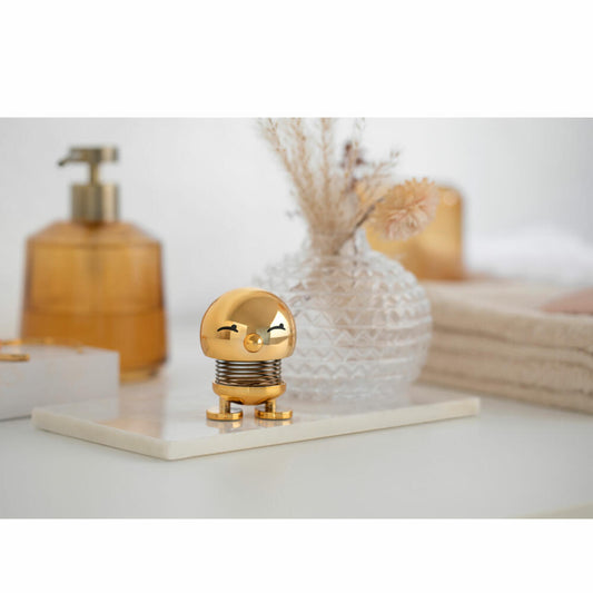 Hoptimist decorative figure Bimble S Gold, wobbling figure, ABS plastic, steel, gold-colored, 6.6 cm, 30623