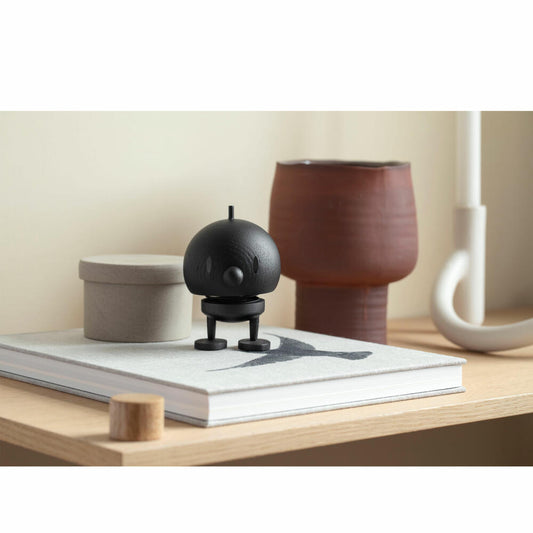 Hoptimist decorative figure Bumble M Black Stained Oak, wobbling figure, oak wood, black, 10.7 cm, 29000