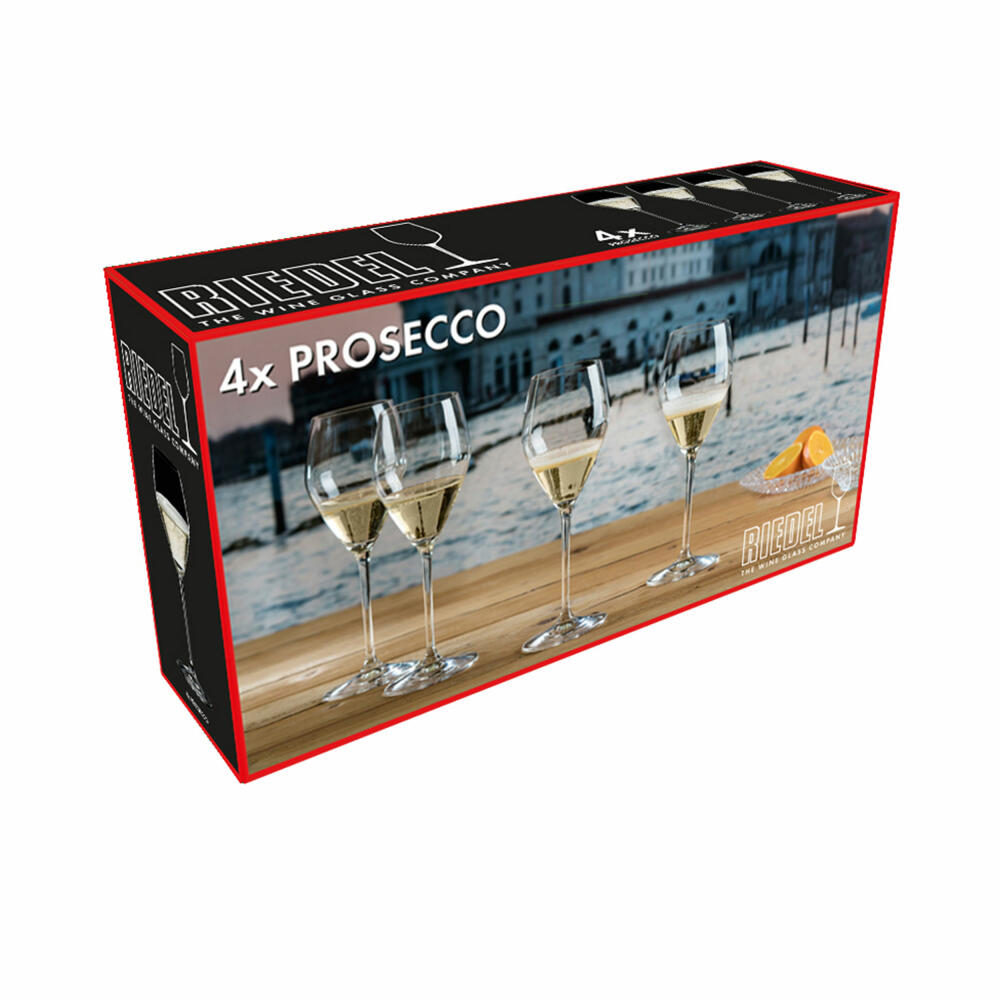 Riedel Proseccogläser 4er Set Extreme, Kristallglas, Transparent, 305 ml, 5441/85
