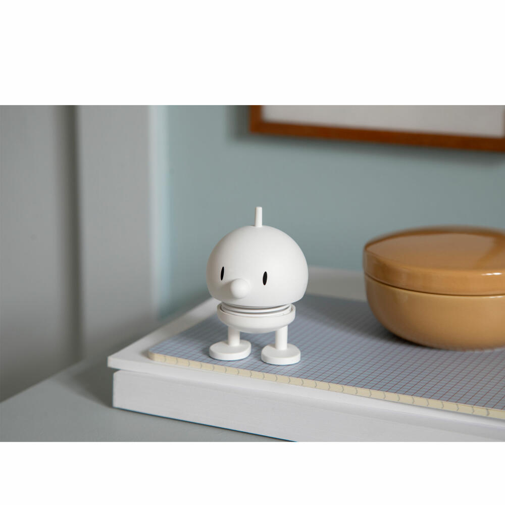 Hoptimist decorative figure Soft Bumble S White, wobbling figure, ABS plastic, white, 7.6 cm, 32356