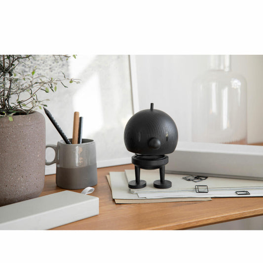 Hoptimist decorative figure Bumble L Black Stained Oak, wobbling figure, oak wood, black, 15 cm, 29001