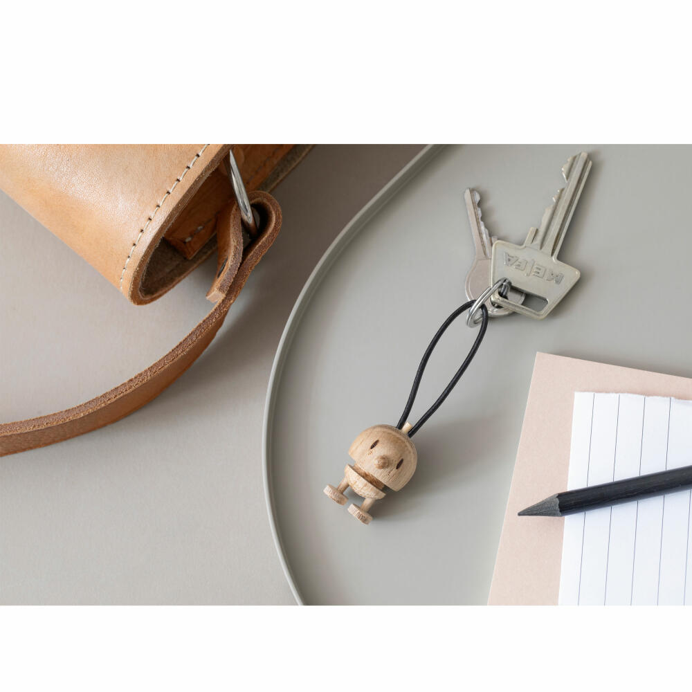 Hoptimist Keyring Bumble Raw Oak, Oak Wood, Brown, 6 cm, 30616