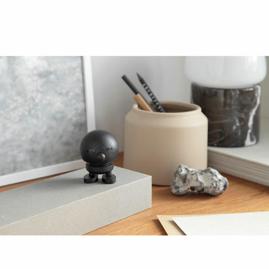 Hoptimist decorative figure Bimble S Black Stained Oak, wobbling figure, oak wood, black, 6.6 cm, 28997