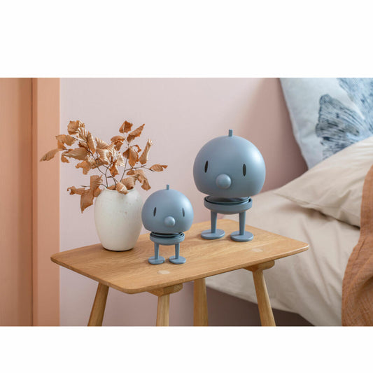 Hoptimist decorative figure Soft Bumble XL Sky, wobbling figure, ABS plastic, steel, blue, 24 cm, 30532