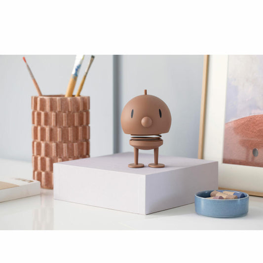 Hoptimist decorative figure Soft Bumble L Choko, wobbling figure, ABS plastic, steel, brown, 15 cm, 30531