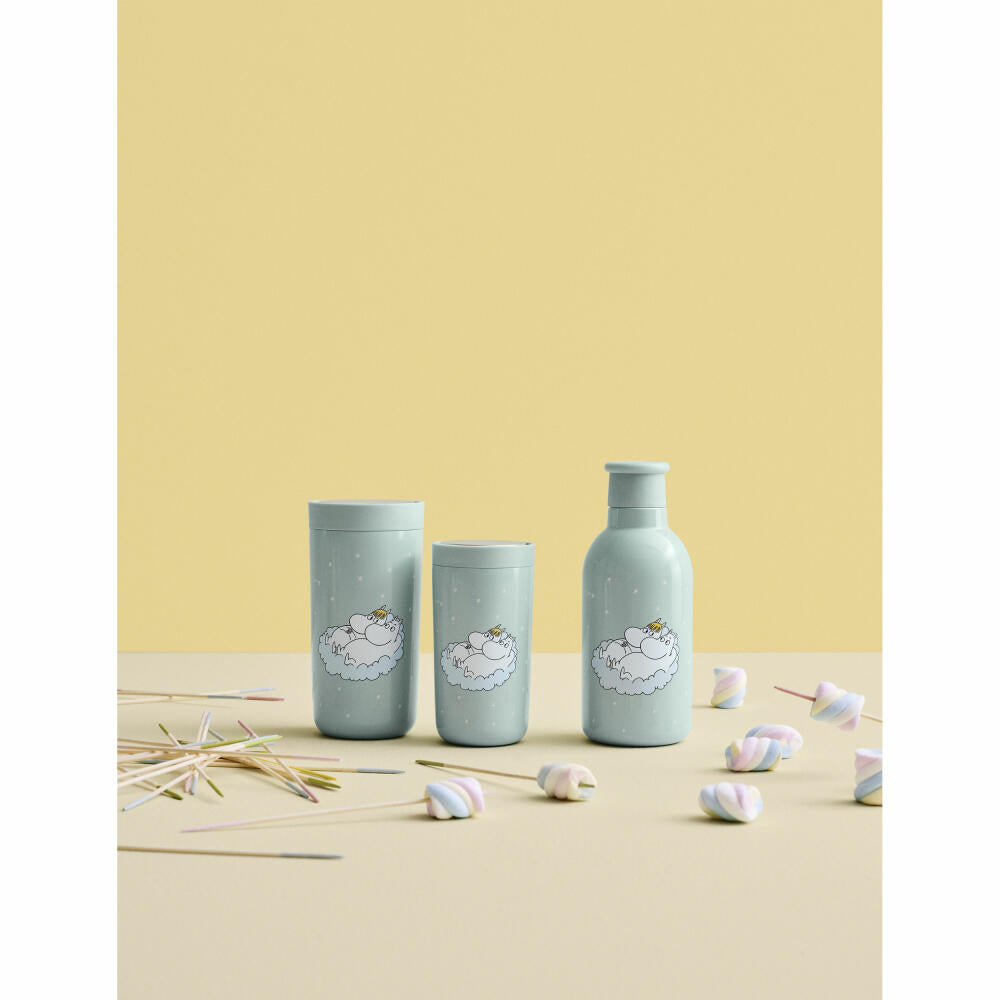Stelton Thermobecher To Go Click - Moomin Shooting Star, Edelstahl, Kunststoff, Hellblau, 200 ml, 1370-13