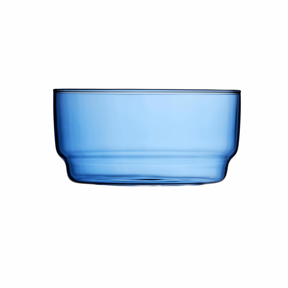 Lyngby Glas Schale Torino 2er Set, Schüsseln, Bowls, Glas, Blau, 12 cm, 32368