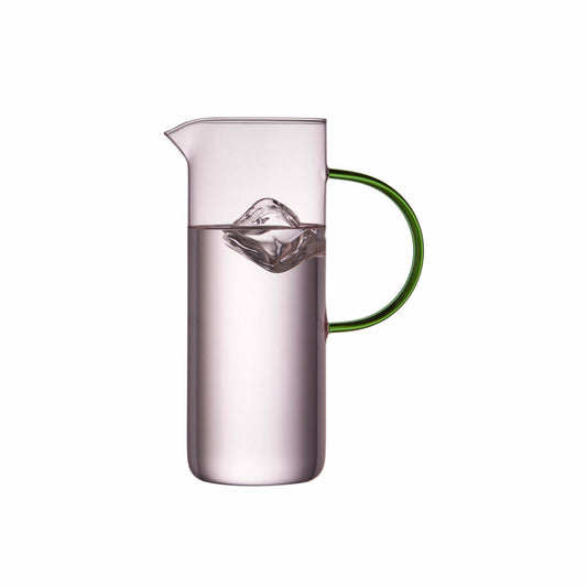 Lyngby Glas Glaskanne Torino, Krug, Pitcher, Glas, Pink, Grün, 1.1 L, 30194