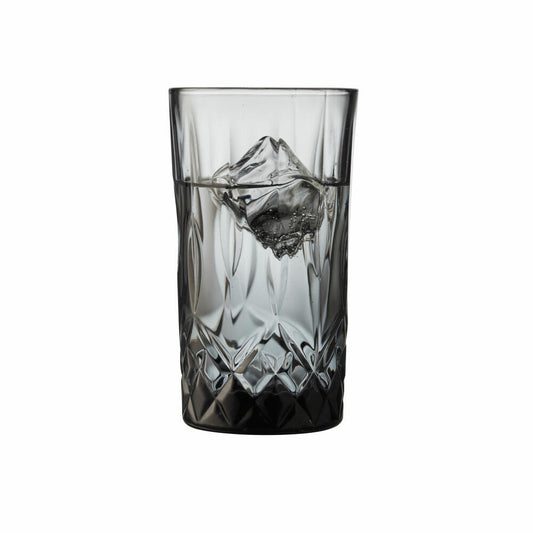 Lyngby Glas Highball-Glas Sorrento Smoke 4er Set, Longdrinkgläser, Glas, Grau, 380 ml, 31489