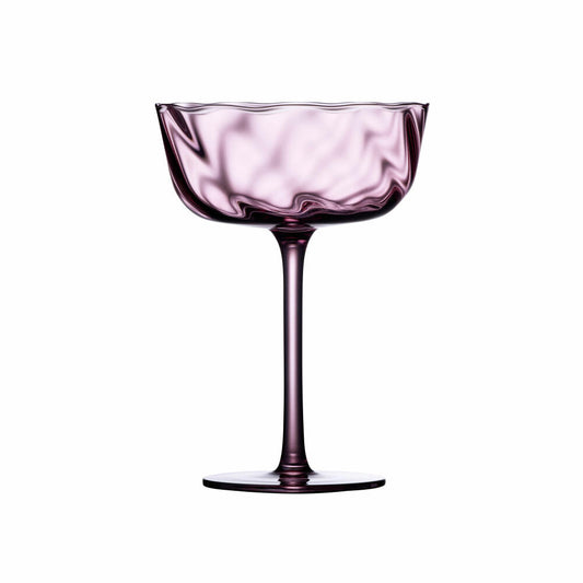 Lyngby Glas Champagner-Schale Vienna Purple 4er Set, Sektschalen, Glas, Lila, 350 ml, 31733