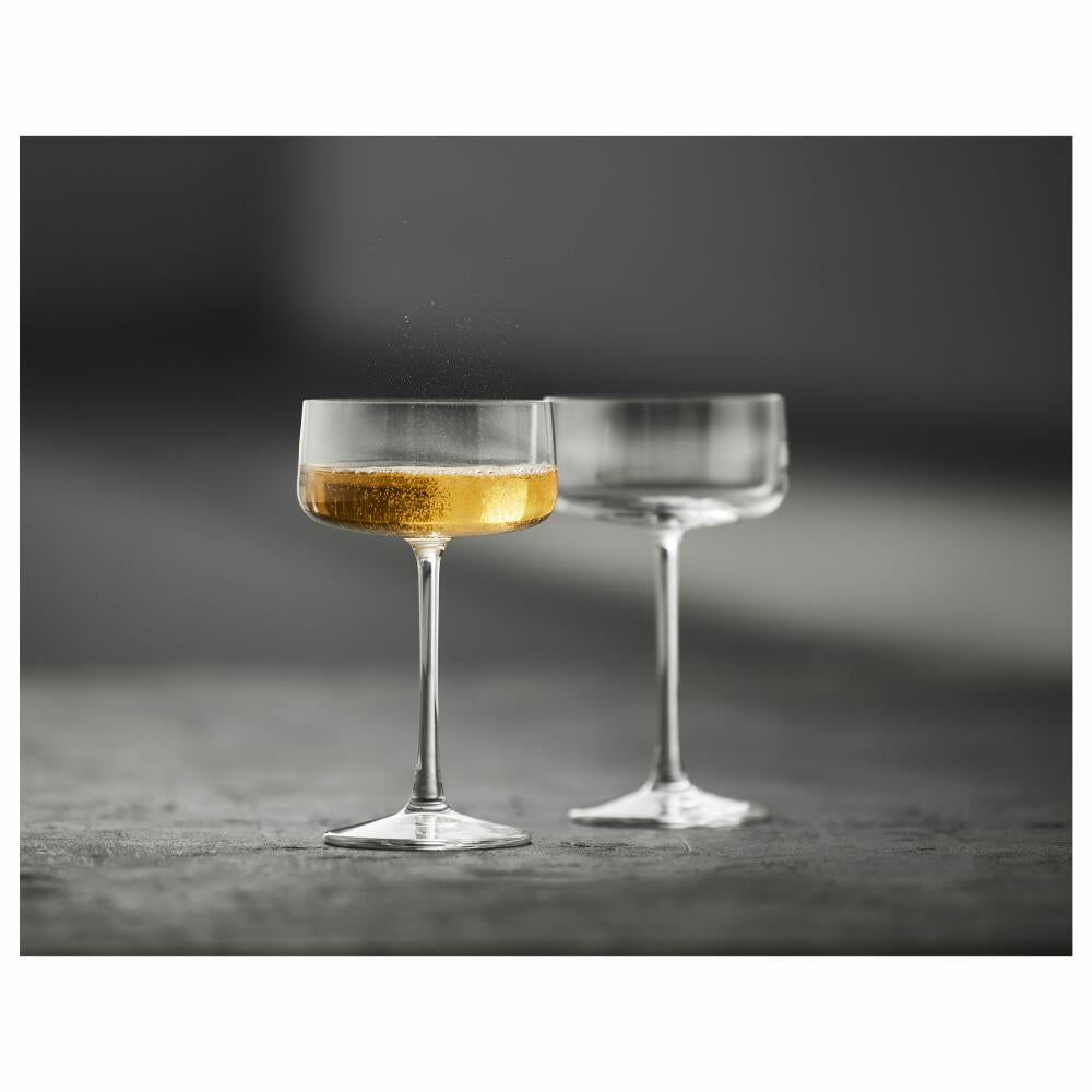 Lyngby Glas Champagner-Schale Zero 4er Set, Kristallglas, Klar, 260 ml, 12269