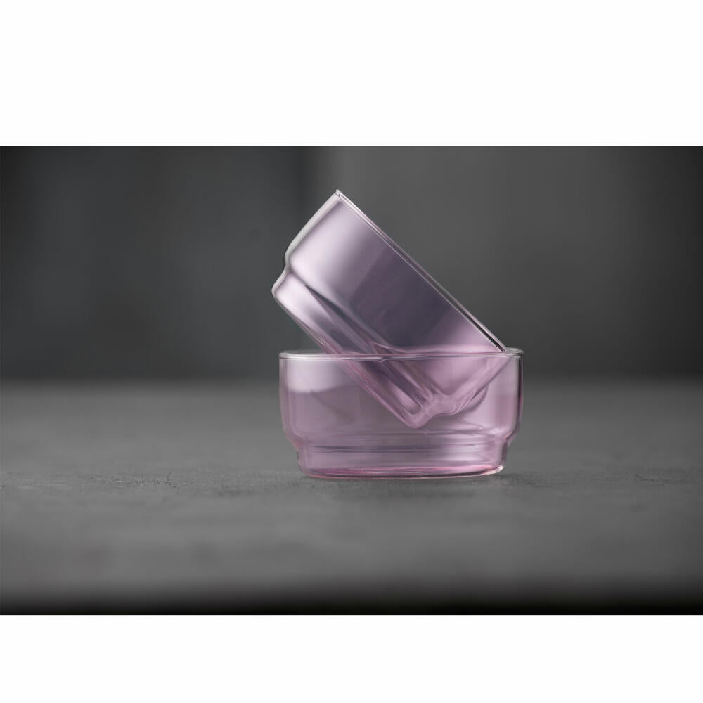 Lyngby Glas Schale Torino 2er Set, Schüsseln, Bowls, Glas, Pink, 12 cm, 32369
