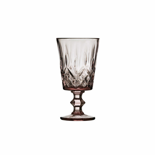 Lyngby Glas Weinglas Sorrento 4er Set, Kelchgläser, Glas, Pink, 290 ml, 32367