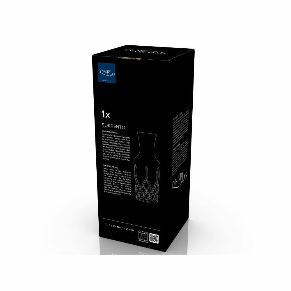 Lyngby Glas Wasserkaraffe Sorrento, Krug, Karaffe, Glas, Grün, 1 L, 32757