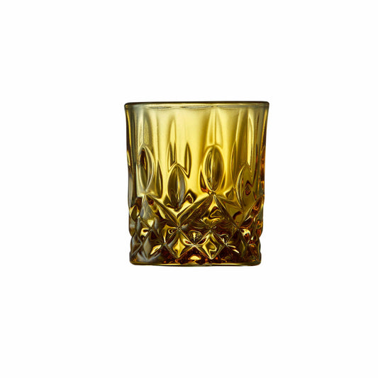 Lyngby Glas Messglas Sorrento Amber 4er Set, Messbecher, Glas, Braun, 40 ml, 32013