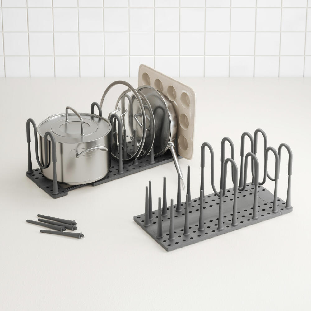 Umbra Cookware Organizer Peggy, Dish Rack, PP Plastic, Anthracite, 1022265-149