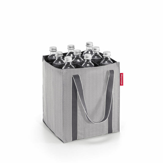 reisenthel bottlebag, for 9 bottles, bottle bag, bottle storage, Herringbone Grey, ZJ7074