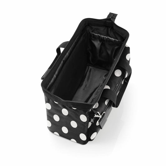 reisenthel allrounder S pocket, handbag, tote bag, shoulder bag, bag, polyester fabric, Dots White, 11 L, MO7073
