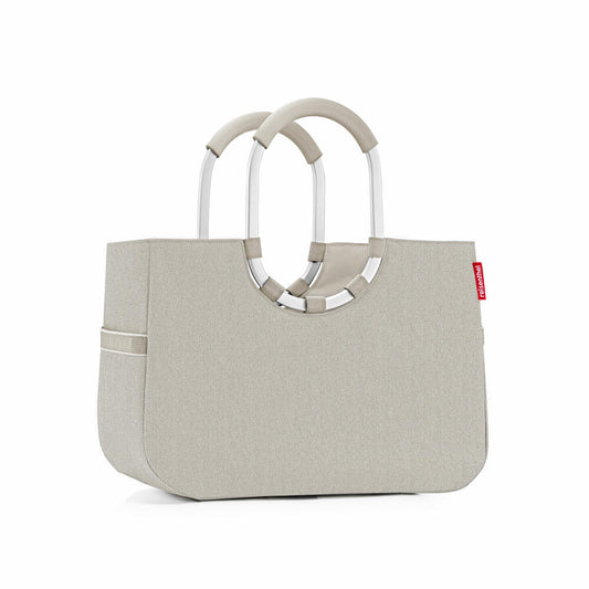 reisenthel loopshopper L, shopping bag, carrying bag, bag, Herringbone Sand, 25 L, OR6049