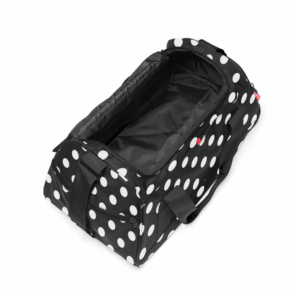 reisenthel Activitybag, travel bag, sports bag, polyester fabric, Dots White, 35 L, MX7073
