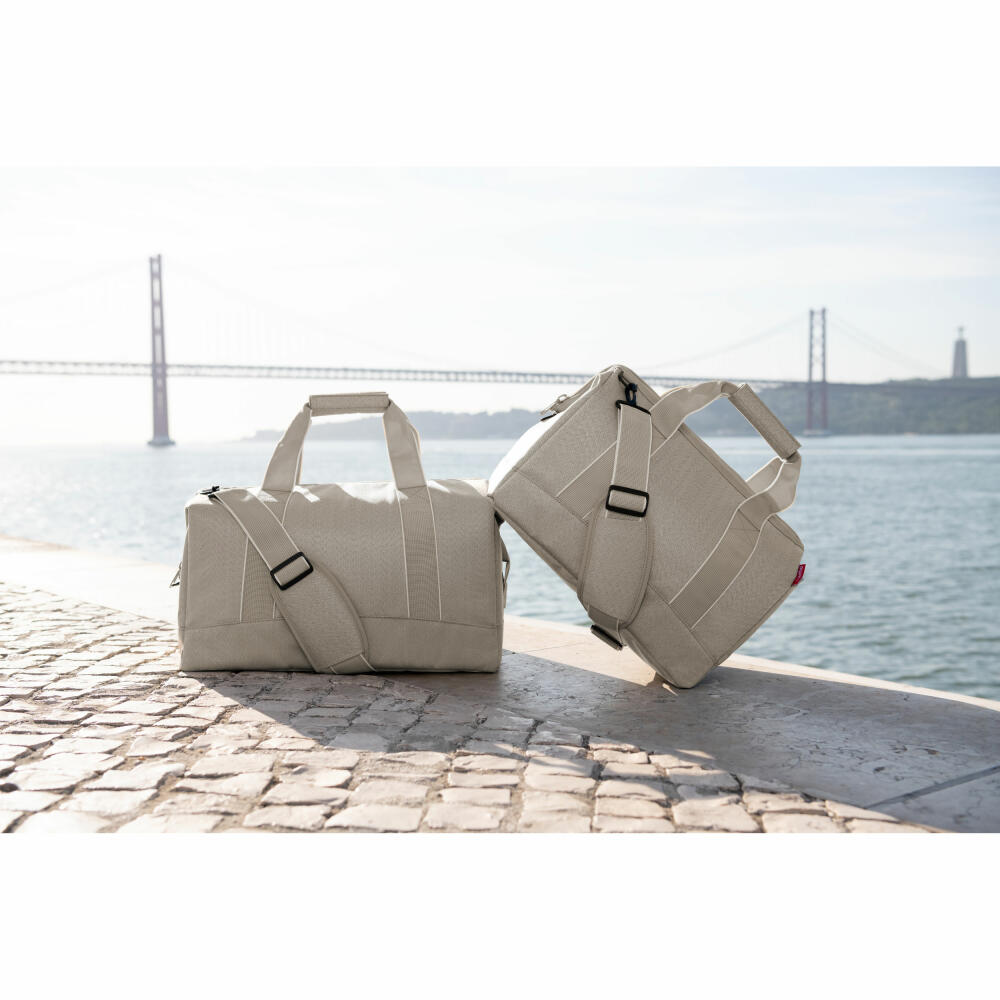 reisenthel allrounder M, travel bag, sports bag, doctor's bag, bag, polyester fabric, Herringbone Sand, 18 L, MS6049
