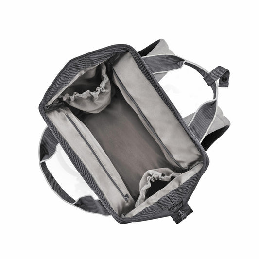 reisenthel allrounder R, backpack, carrying bag, bag, polyester fabric, Herringbone Grey, 12 L, JR7074