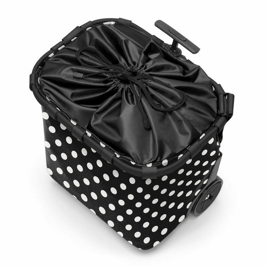 reisenthel carrycruiser, shopping trolley, shopping basket, polyester fabric, Frame Dots White, 40 L, OE7072