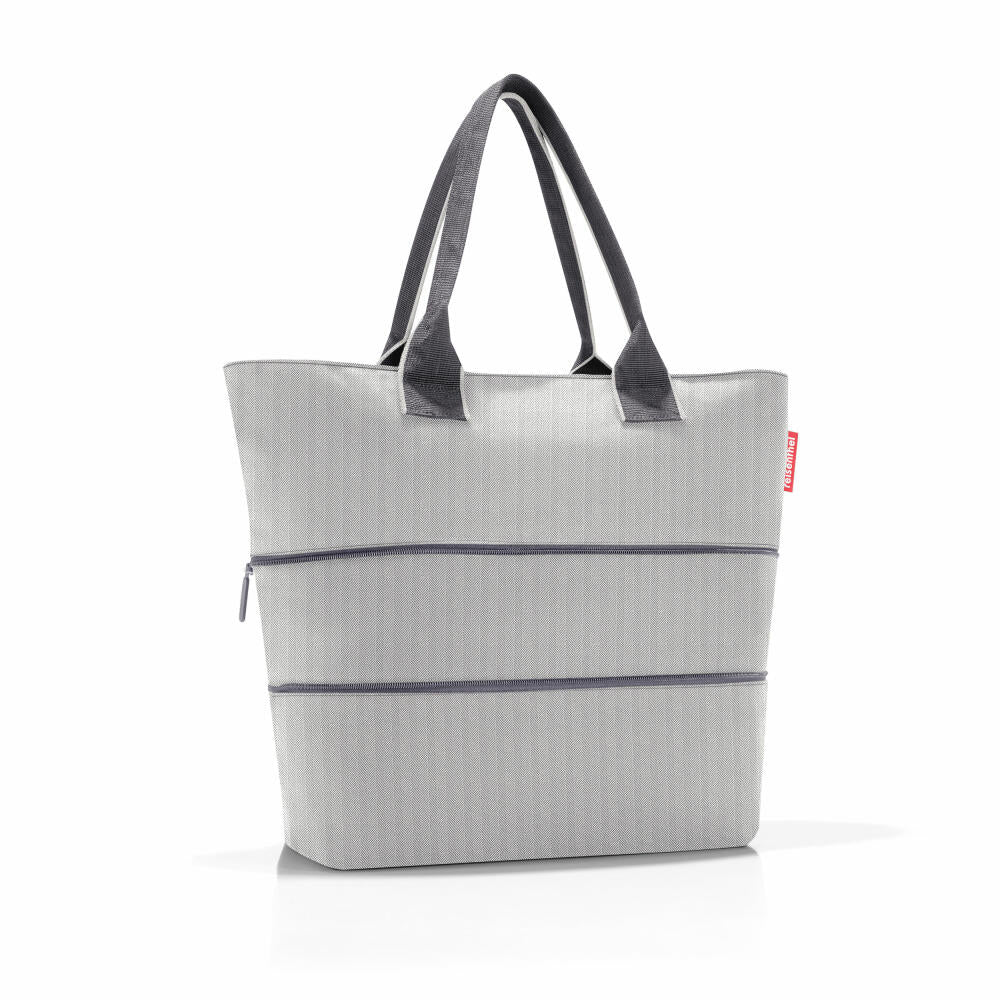 reisenthel shopper e1, shopping bag, carrying bag, bag, Herringbone Grey, 12 L, RJ7074