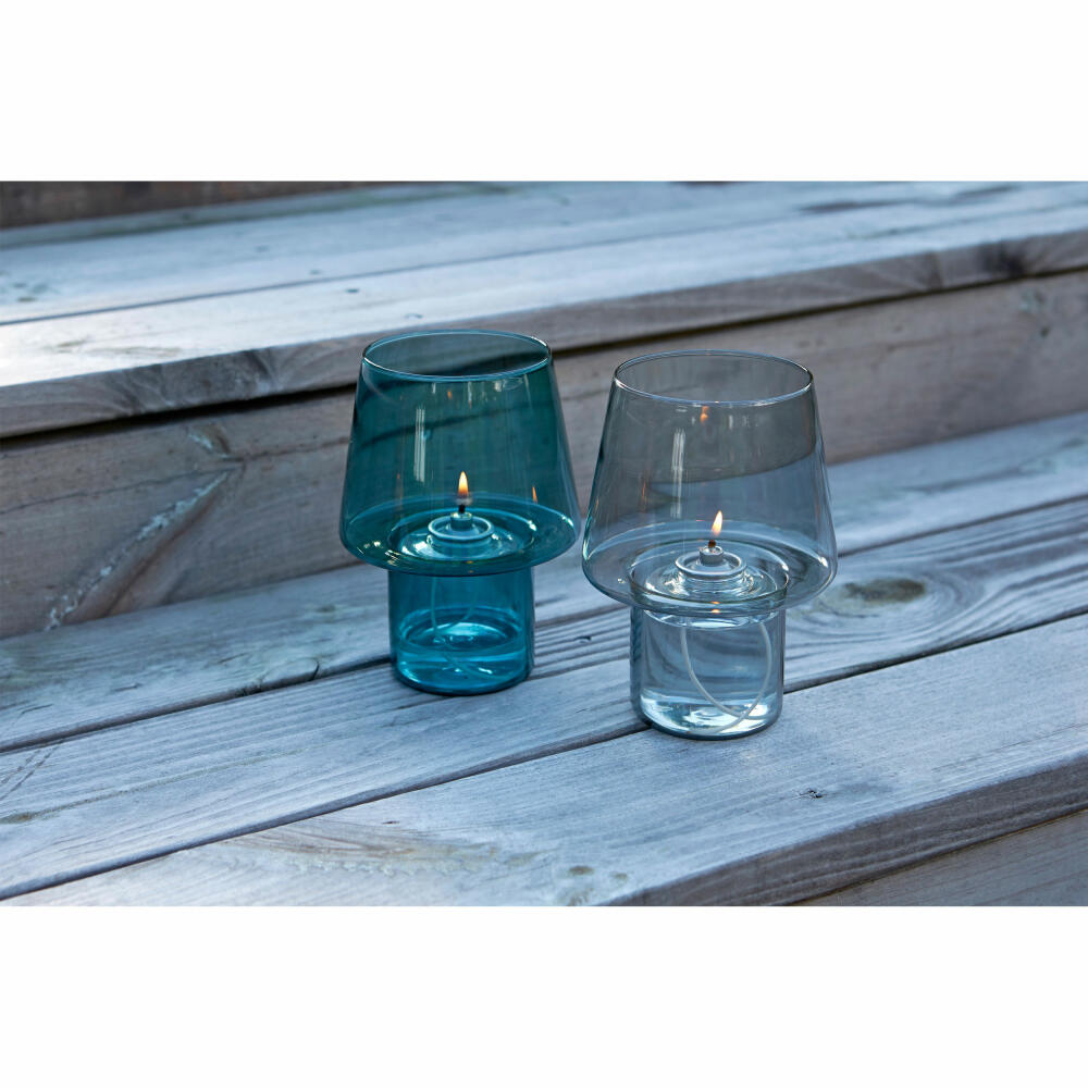 Rig-Tig lantern Viva Hurricane Smoke, for oil candles, borosilicate glass, smoke grey, 16.5 cm, Z00450