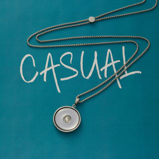 Leonardo Jewels Pendant Dorma Clip&Mix, Jewelry Pendant, Necklace Pendant, Stainless Steel, Glass Beads, 024370