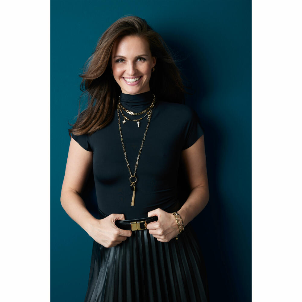 Leonardo Jewels Armband gold Delica Clip&Mix, Schmuckarmband, Armkette, Modeschmuck, Edelstahl IP gold, Glasperlen, 024440