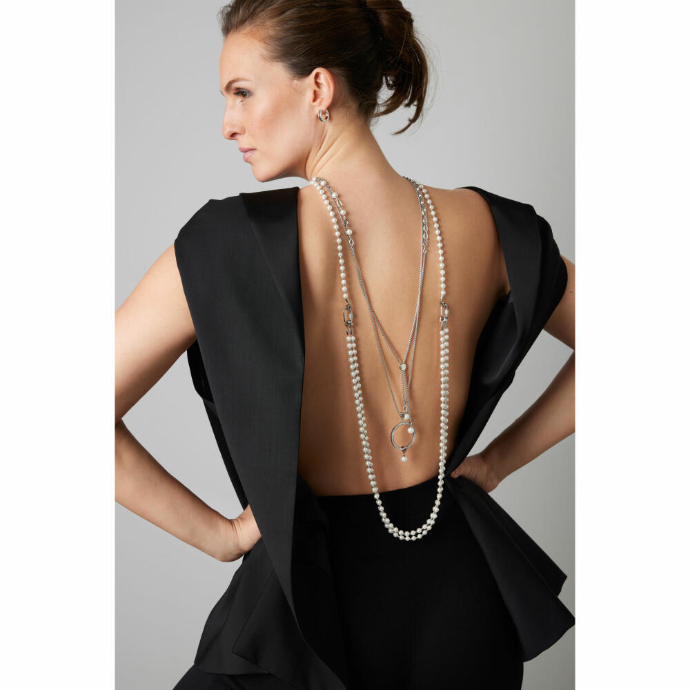 Leonardo Jewels Creole Inka nero, Kreole, Ohrring, Ohrhänger, Ohrschmuck, Schmuck, Edelstahl IP, Zirkonia, 024306