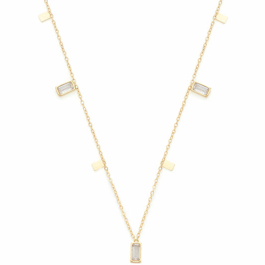 Leonardo Jewels Halskette 42 gold Liora CIAO, Kette, Schmuckkette, Modeschmuck, Edelstahl IP gold, Glassteine, 024458