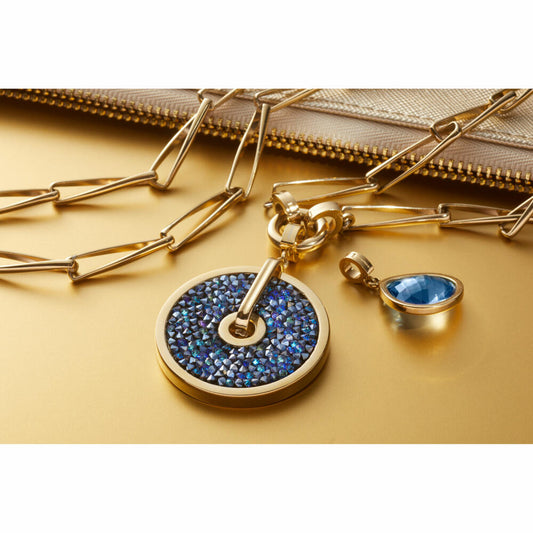 Leonardo Jewels pendant gold Juvinga Clip&Mix, jewelry pendant, necklace pendant, stainless steel IP gold, glass stone, 024425