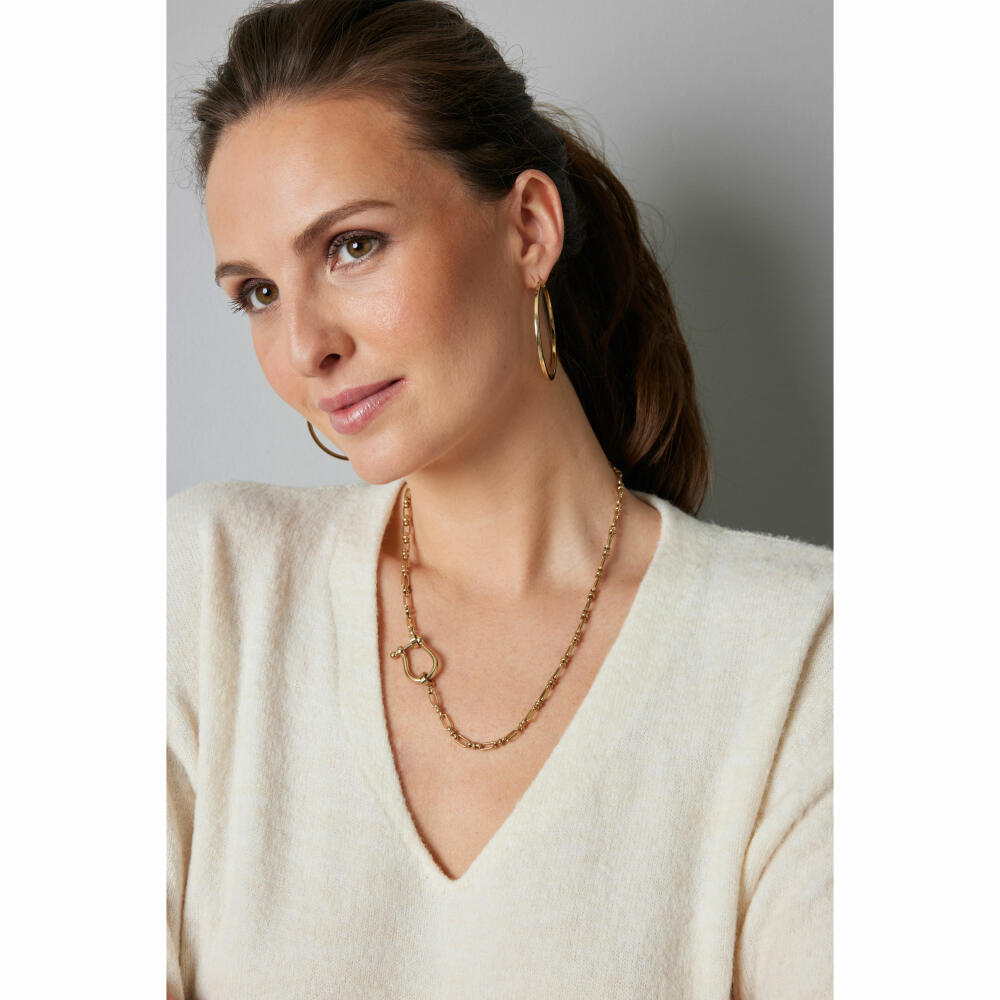 Leonardo Jewels Set Necklace 50 gold Kareen Clip&Mix, Chain, Jewelry Chain, Fashion Jewelry, Stainless Steel IP Gold, Glass Beads, 024441