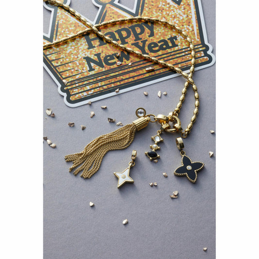 Leonardo Jewels pendant gold Adelia Clip&Mix, jewelry pendant, necklace pendant, stainless steel IP gold, zirconia, glass p., 024427