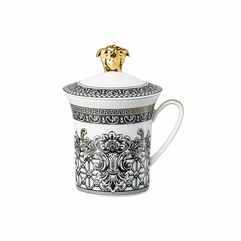 Rosenthal Versace Becher mit Deckel 30 Years Collection Marqueterie, Porzellan, 350 ml, 19315-409618-28700
