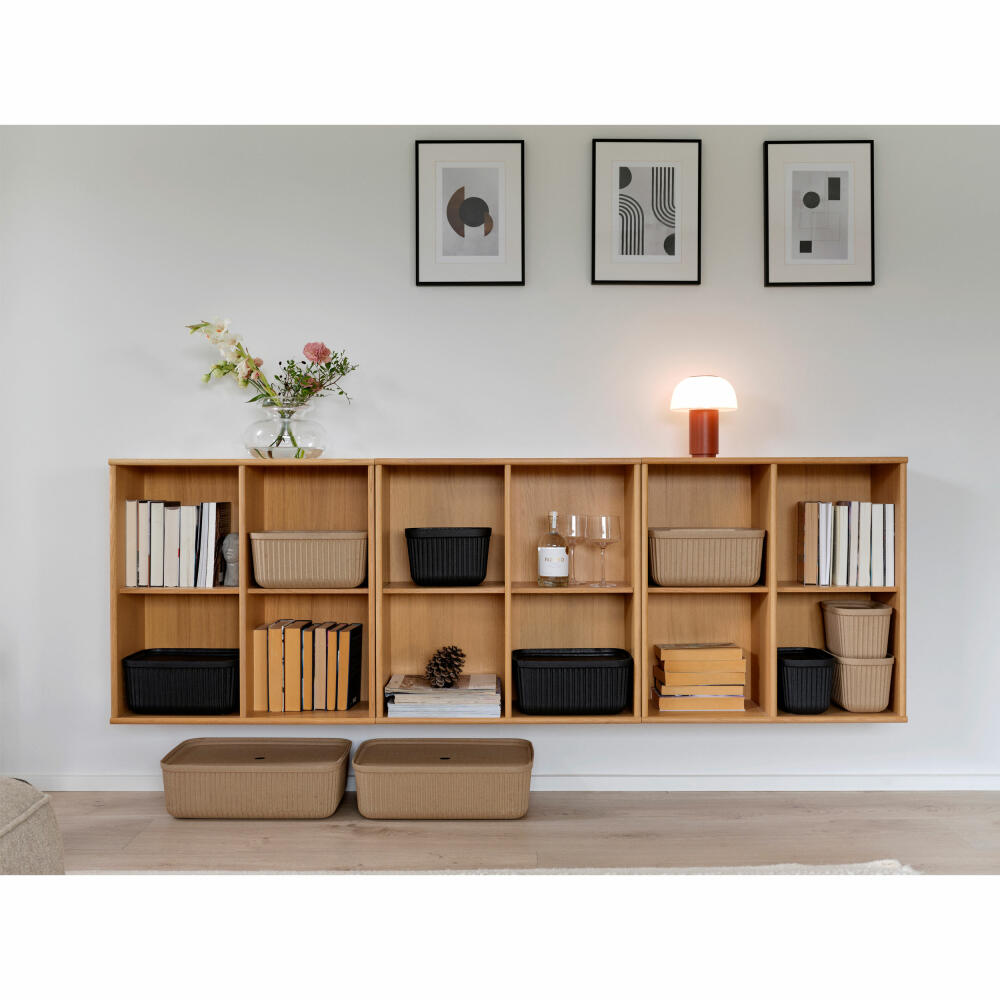 Zone Denmark Aufbewahrungsbox Pulp Natural Brown 2er Set, Papiermasse, Braun, 48 x 32 cm, 31776