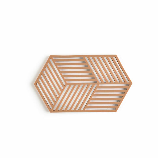 Zone Denmark Untersetzer Hexagon Light Terracotta, Silikon, Rot, 24 cm, 31616
