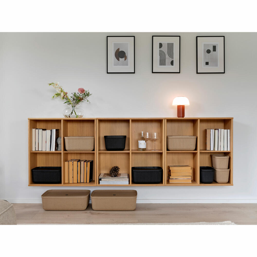 Zone Denmark Aufbewahrungsbox Pulp Natural Brown 2er Set, Papiermasse, Braun, 23 x 15 cm, 31766
