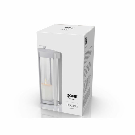 Zone Denmark Laterne Firefly Soft Grey, Windlicht, Stahl, Grau, 25 cm, 32318